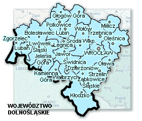 Wojew�dztwo dolnoslaskie - mapka
