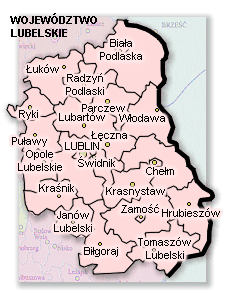 Wojew�dztwo Lubelskie - mapka