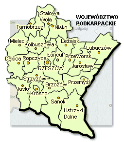 Wojew�dztwo Podkarpackie - mapka