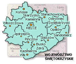 Wojew�dztwo �wi�tokrzyskie - mapka